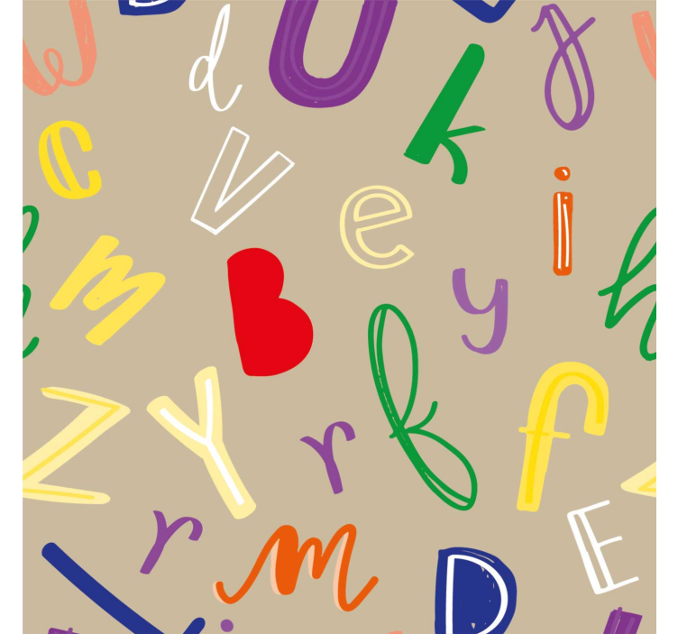 Colorful alphabet text wallpaper - TenStickers