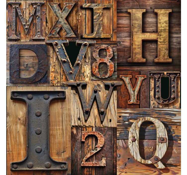 3D effect text wall wallpaper - TenStickers