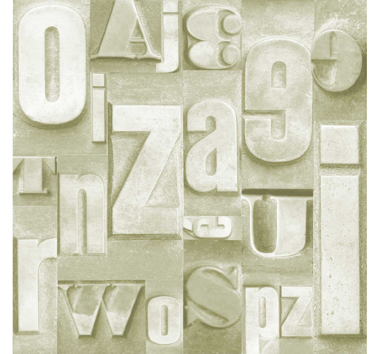 3D industrial style text wallpaper - TenStickers