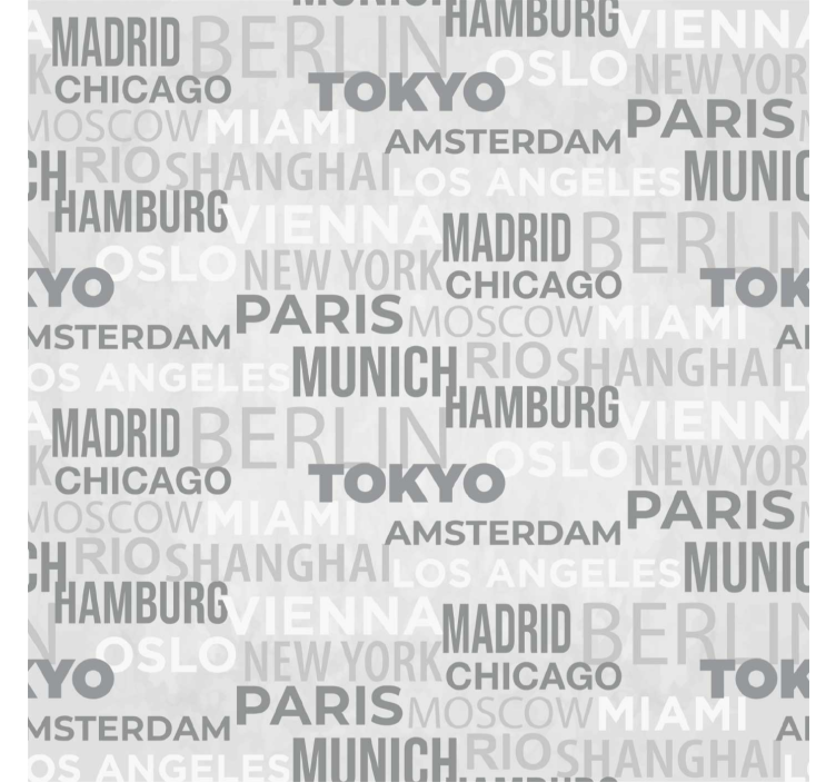 Name of cities text wallpaper - TenStickers