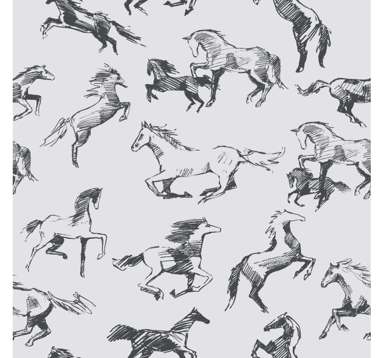 Various positions wallpaper horses - TenStickers