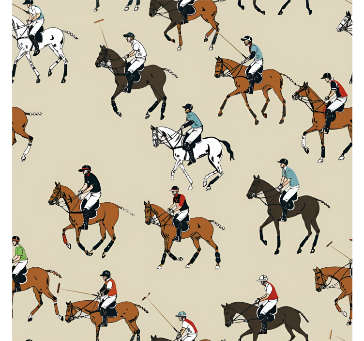 Riding theme wallpaper horses - TenStickers