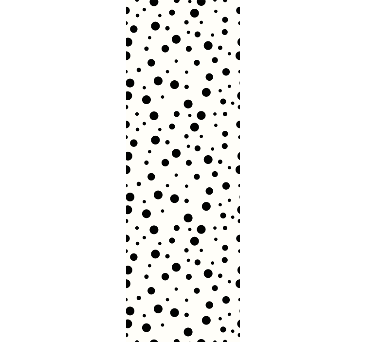Black Circular Patterns wallpaper dots - TenStickers
