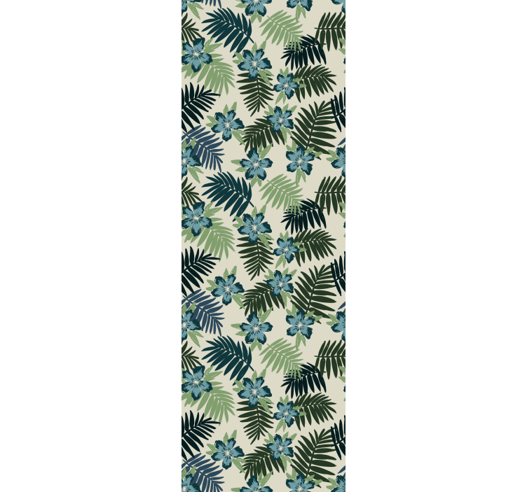 Tropical botanical pattern leaves wallpaper - TenStickers