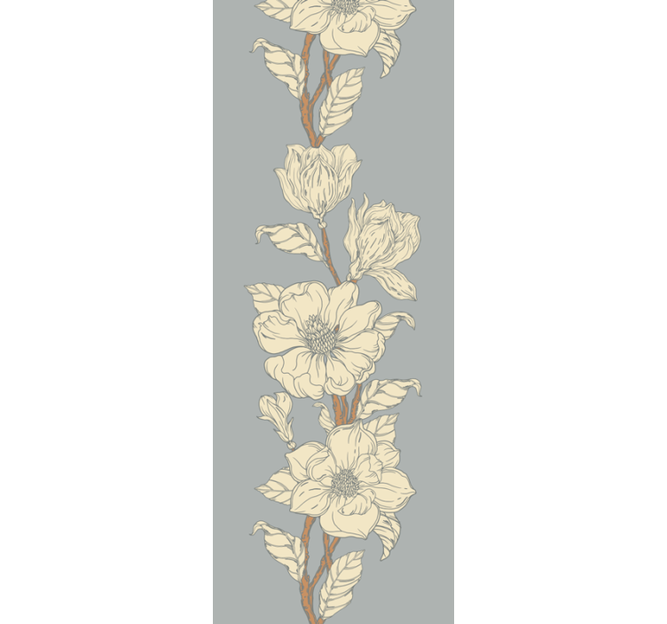 Elegant Floral Stripes wallpaper flowery - TenStickers