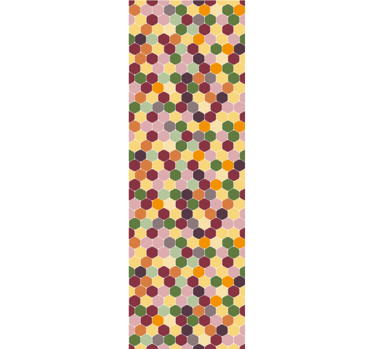 Small colorful hexagons tiles wallpaper - TenStickers