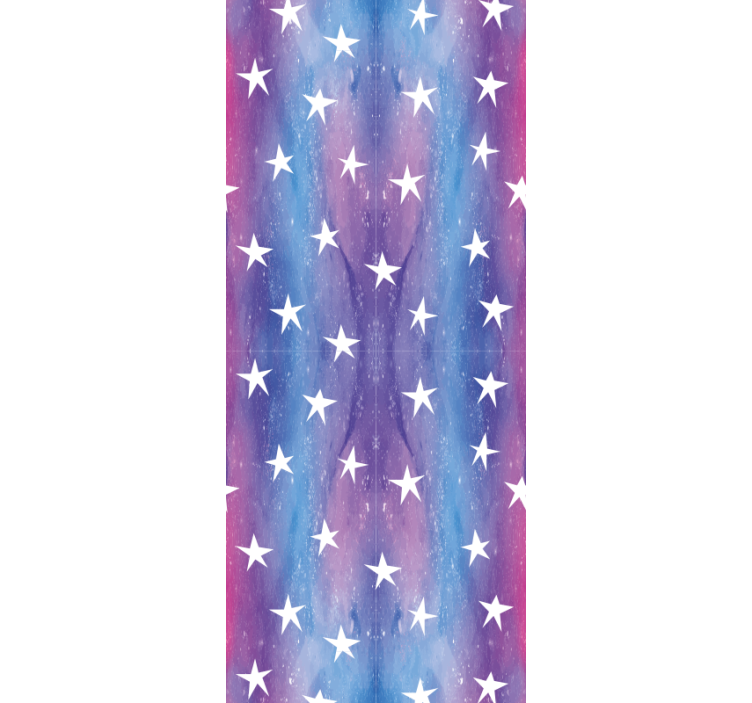 Purple and blue stripes stars wallpaper - TenStickers