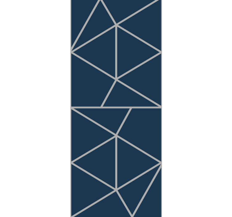 Thin lines blue motif wallpaper geometric - TenStickers
