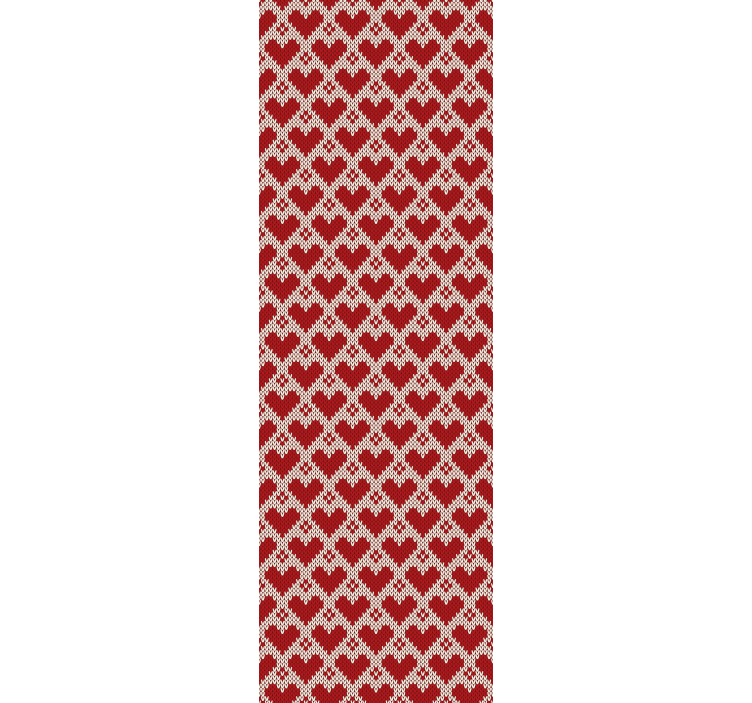 Hearts fabric design living room wallpaper - TenStickers