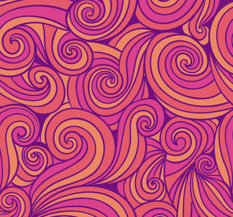 Curvy Swirl Pattern wallpaper geometric - TenStickers