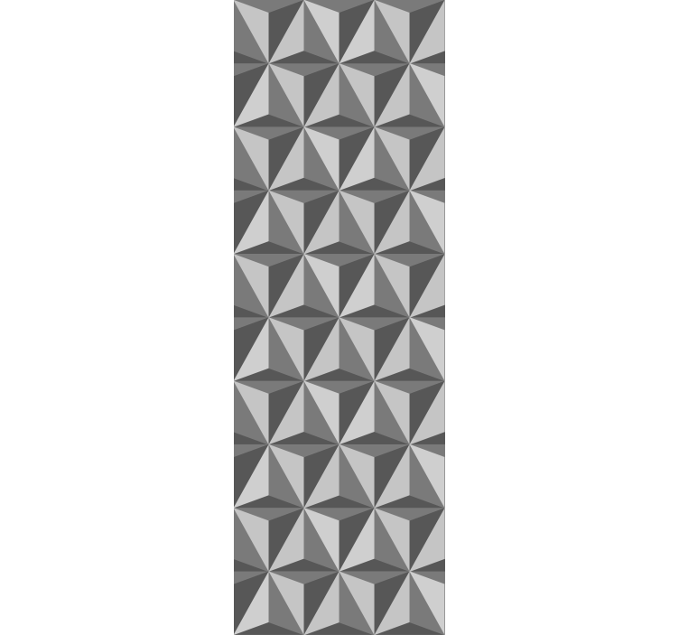 3D grey triangles wallpaper patterns - TenStickers