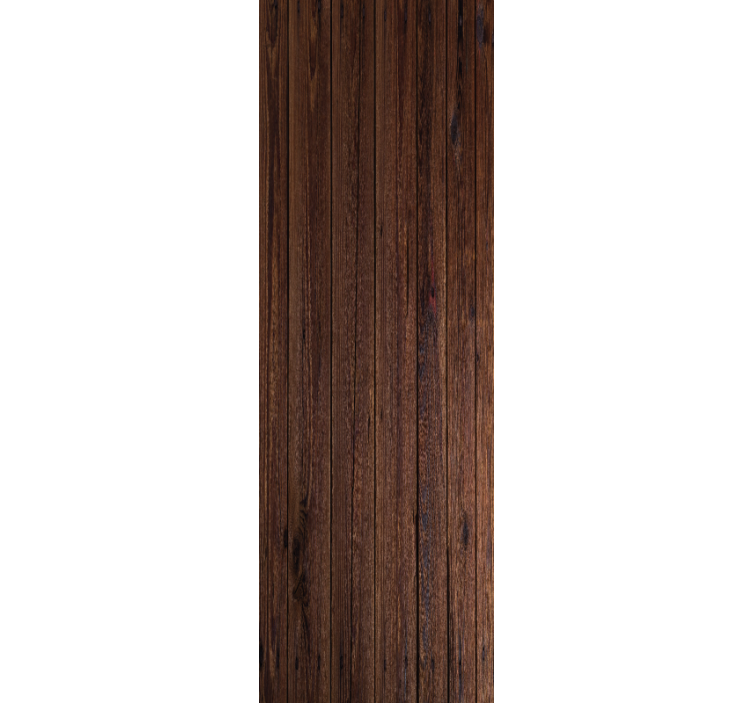 Natural dark brown wood feature wallpaper - TenStickers