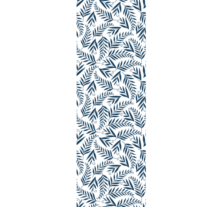 Grey botanical motif leaves wallpaper - TenStickers