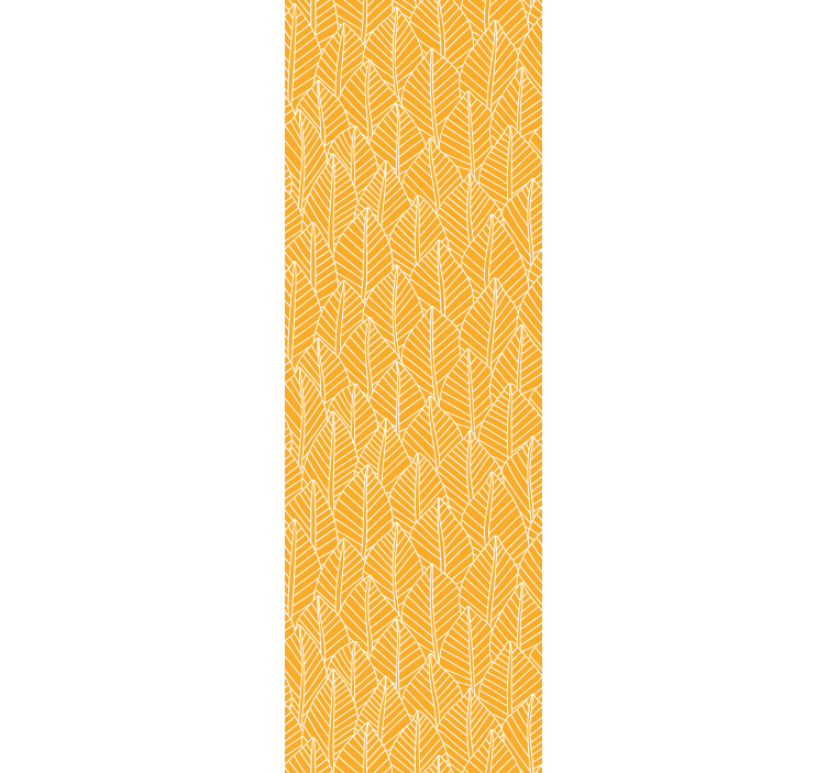 Leafy yellow texture leaves wallpaper - TenStickers