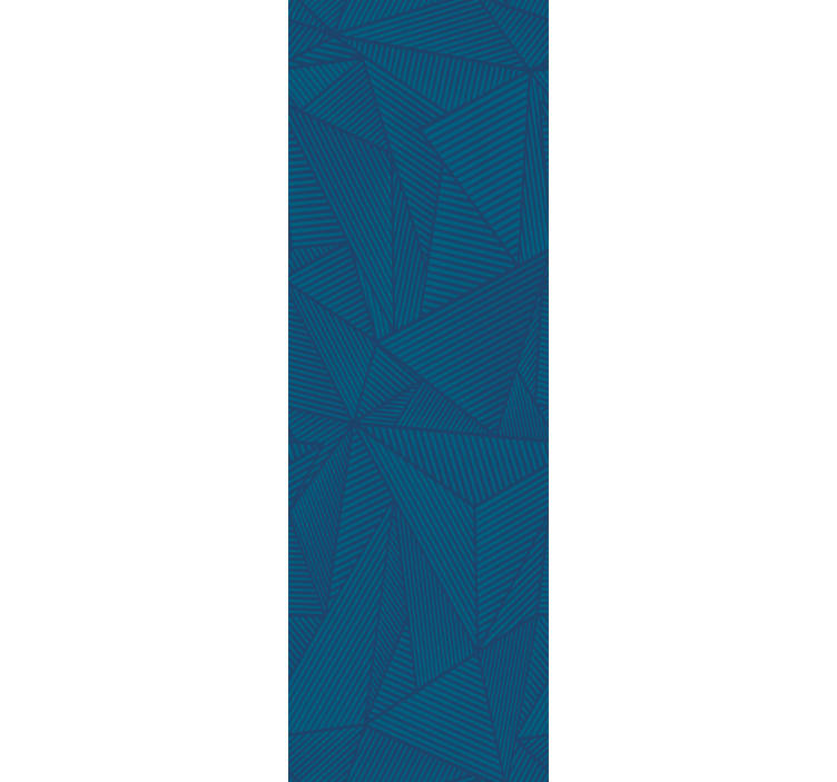 Blue geometric facets wallpaper triangles - TenStickers