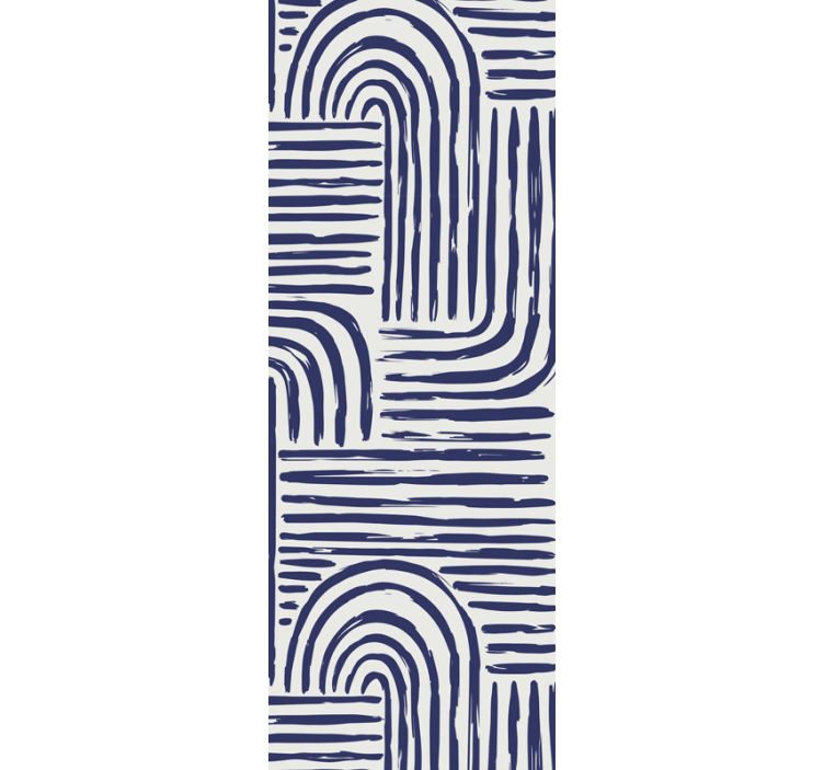 Curved Line Design wallpaper geometric - TenStickers
