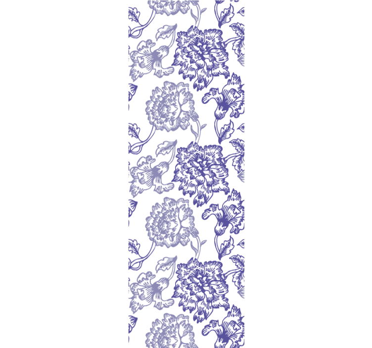 Blue Indigo bloom wallpaper flowery - TenStickers
