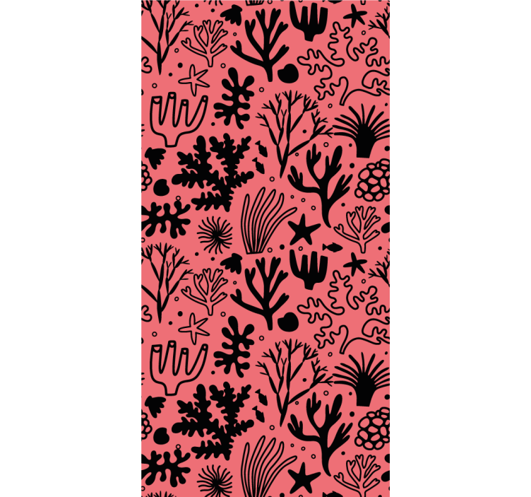 Coral reef elements bathroom wallpaper - TenStickers