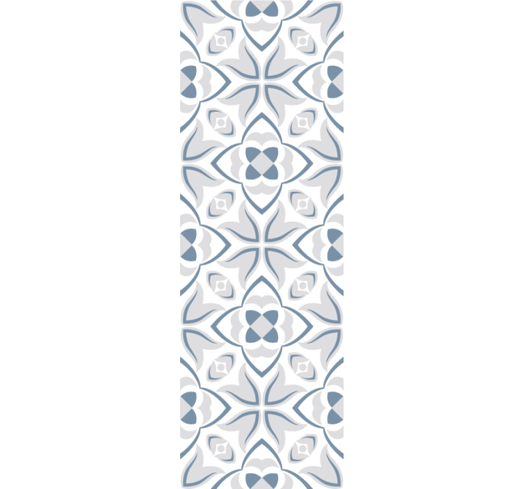 Elegant Floral Shapes tiles wallpaper - TenStickers