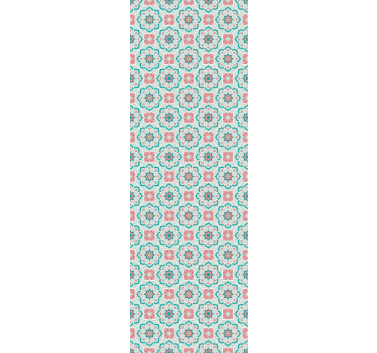 Flower and Star wallpaper flowery - TenStickers