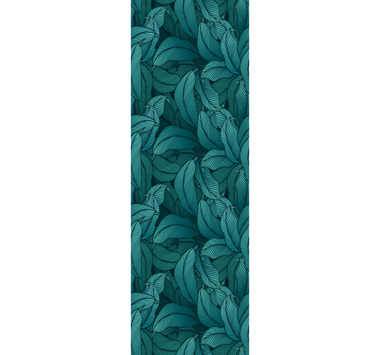 Stylised green arrangement leaves wallpaper - TenStickers
