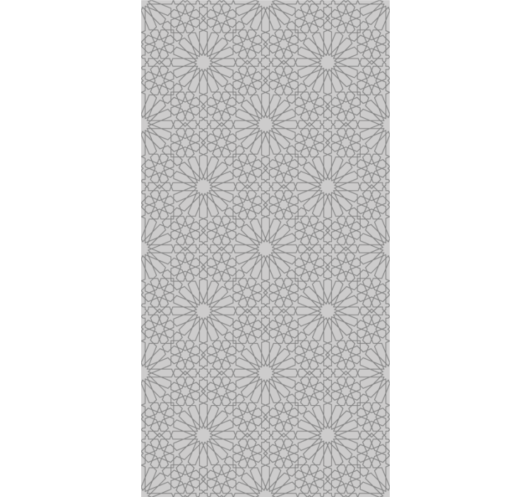 Chic grey print wallpaper flowery - TenStickers