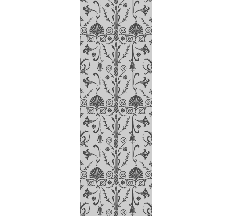 Elegant grey details wallpaper flowery - TenStickers