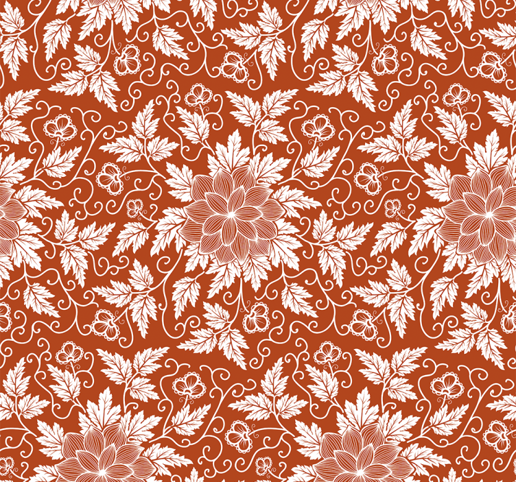 Charming beige display wallpaper flowery - TenStickers