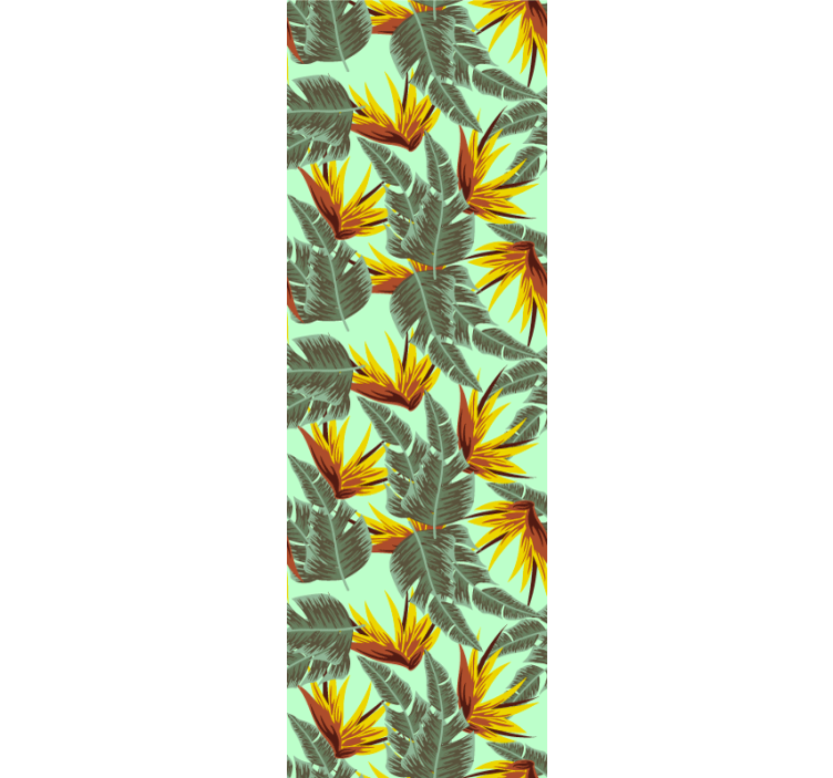 Tropical Foliage Burst nature wallpaper - TenStickers