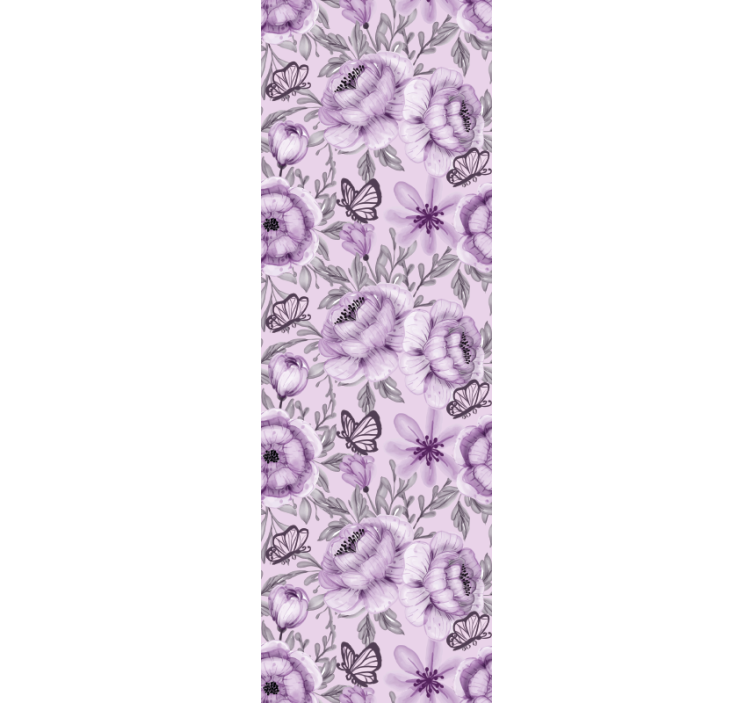 Floral Butterflies Arrangement flowers wallpaper - TenStickers