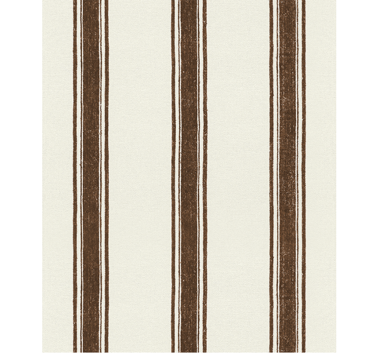 Geometric wallpaper in brown vertical lines - TenStickers