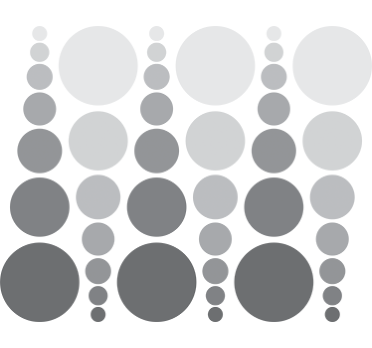 Wallpaper geometric grey shaded colored circles - TenStickers