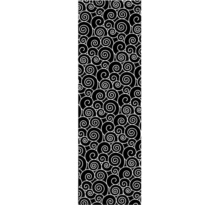 Wallpaper geometric black and white waves - TenStickers