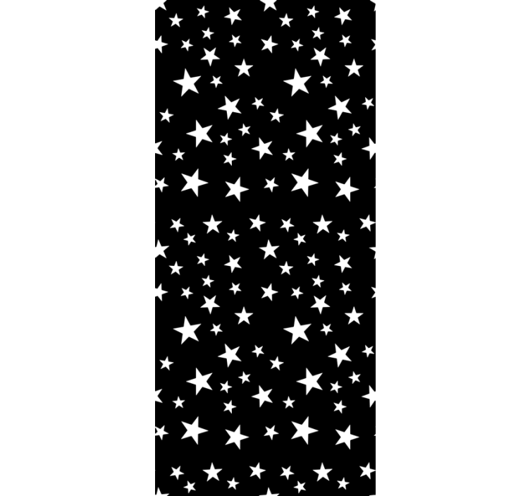 Stars wallpaper in black and white elegance - TenStickers