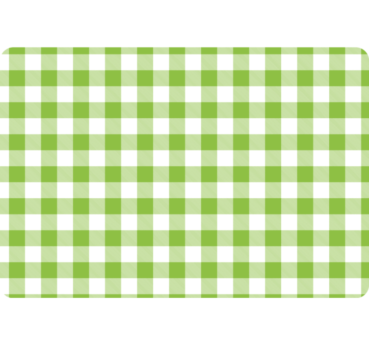 Wallpaper geometric green checked plaid design - TenStickers