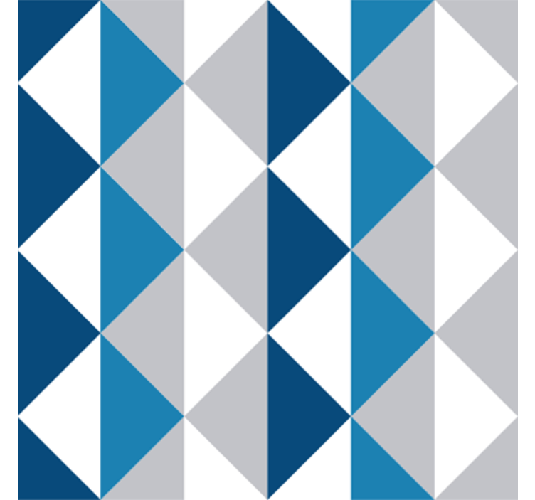 Wallpaper triangles classic blue design - TenStickers