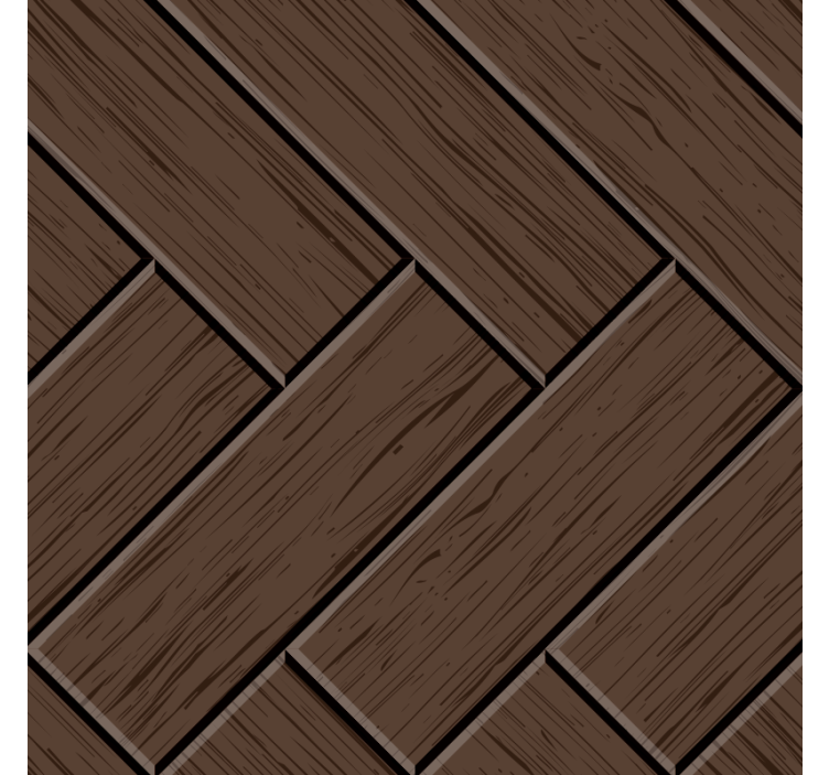 Ornamental wallpaper zigzag wood plank floor sticker - TenStickers