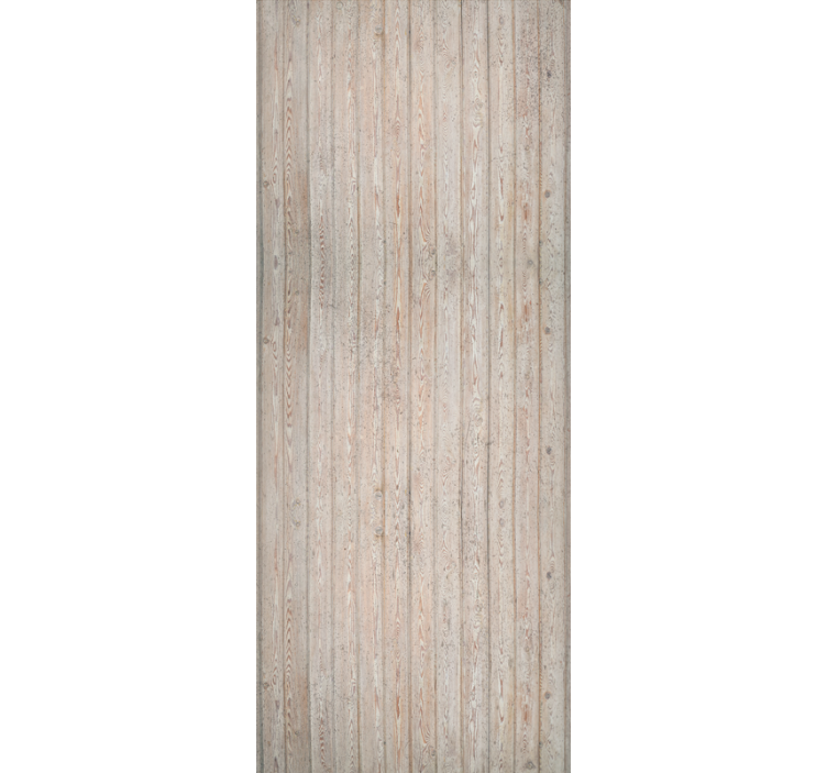 Ornamental wallpaper light brown horizontal planks - TenStickers
