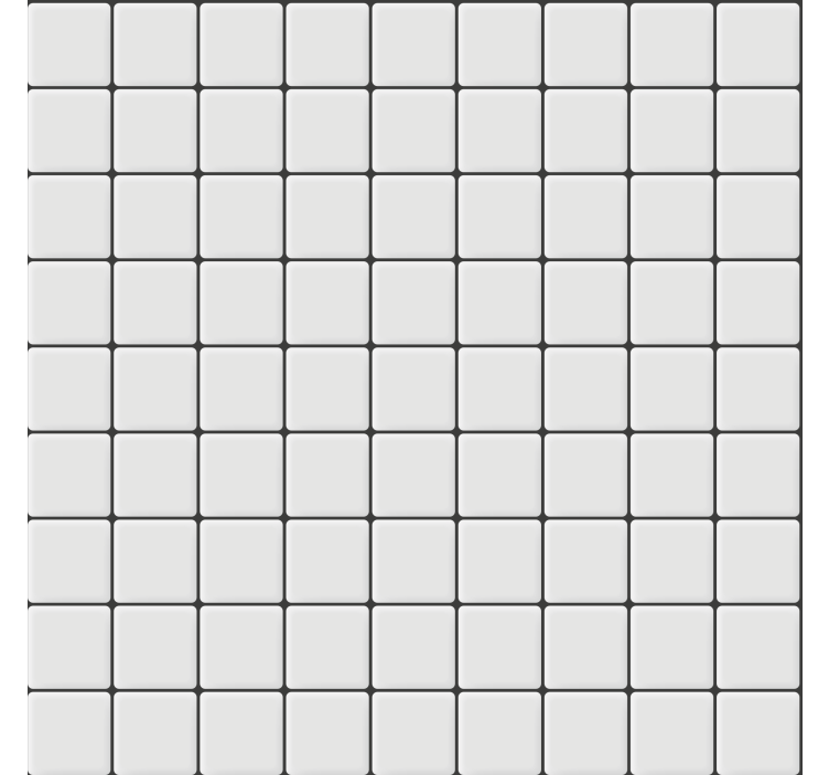 Living room wallpaper in white square tiles - TenStickers