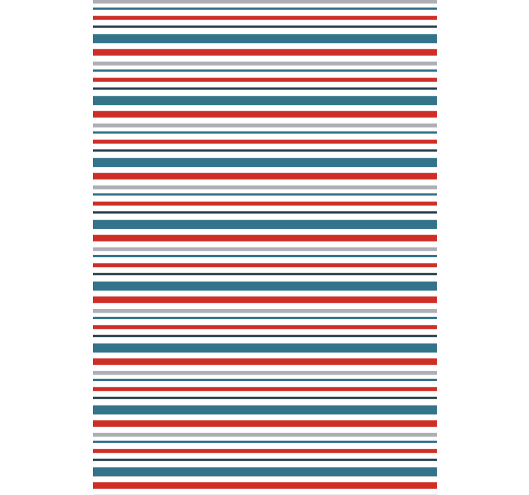 Ornamental wallpaper in marine retro stripe design - TenStickers