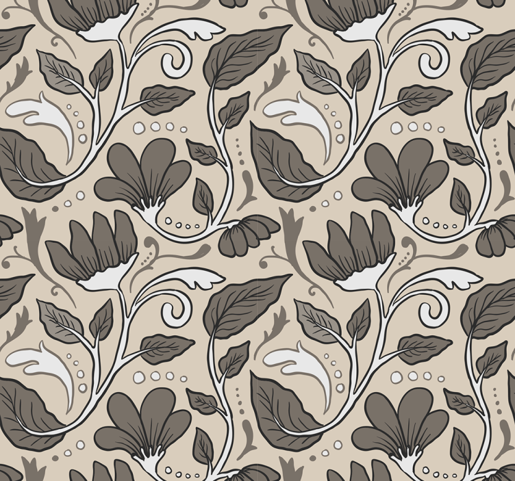 Vintage floral bedroom wallpaper - TenStickers