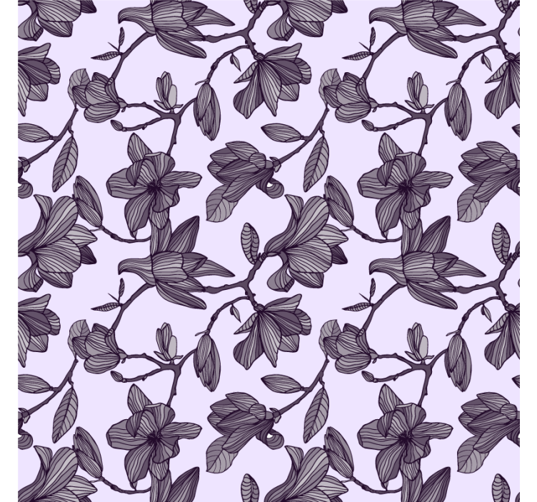 Bedroom wallpaper with cute magnolia design - TenStickers