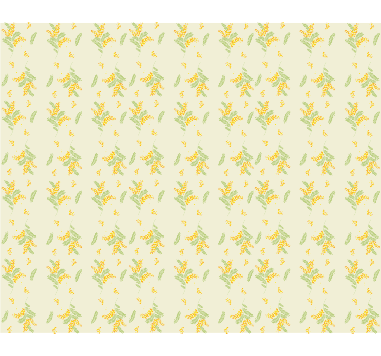 Bedroom wallpaper mimosa pattern light - TenStickers