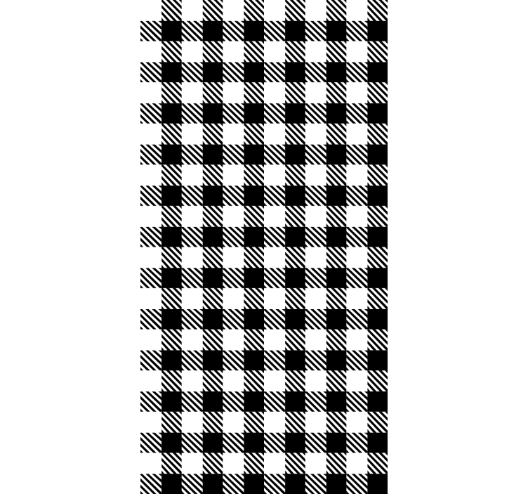 Black and white vichy bedroom wallpaper - TenStickers