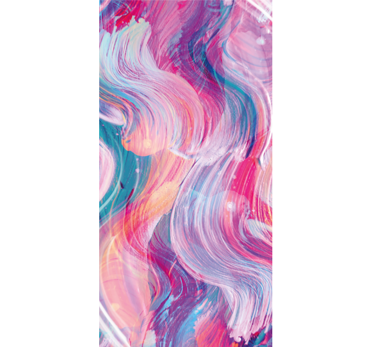 Ornamental wallpaper with vibrant oil paint strokes - TenStickers