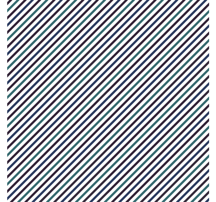 Ornamental wallpaper blue diagonal stripes - TenStickers