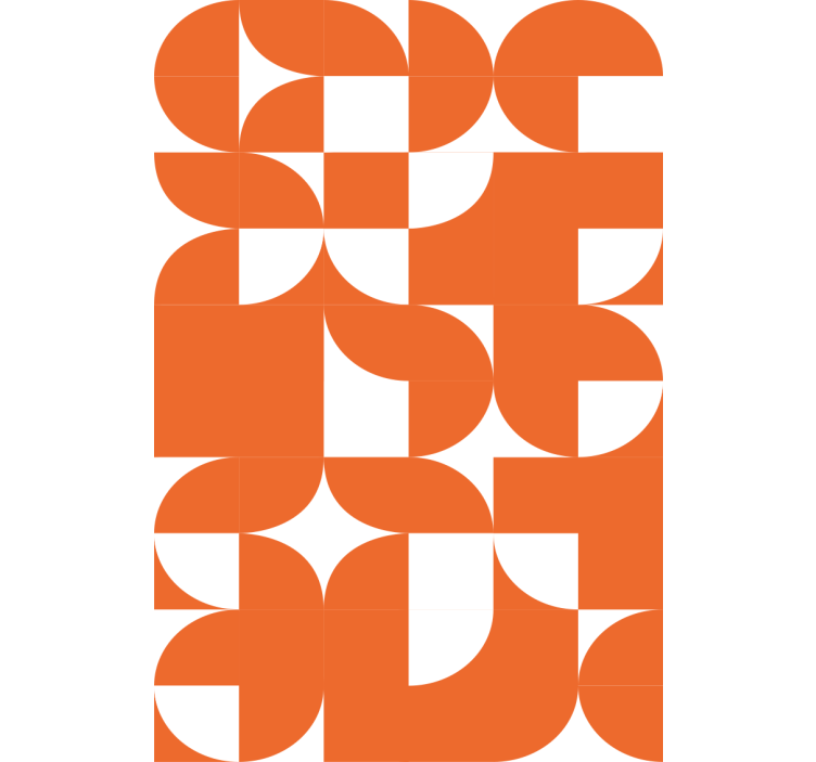 Wallpaper patterns orange circle geometric art - TenStickers