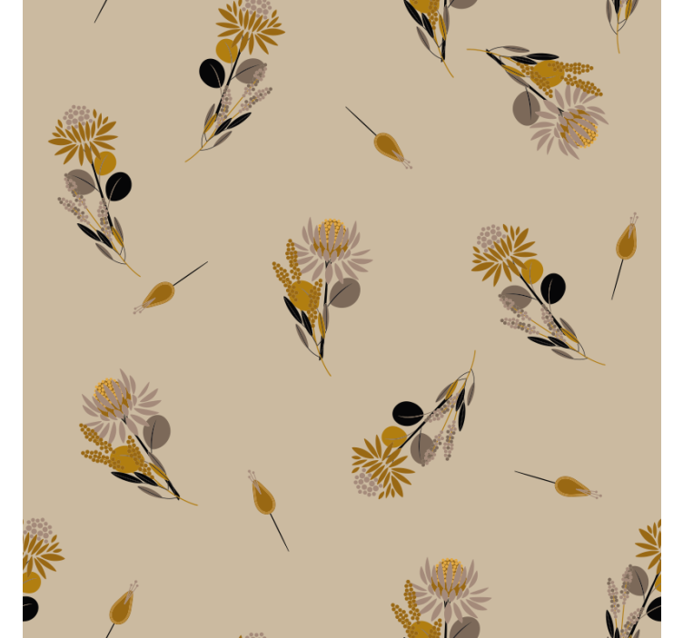 Vintage flowers wallpaper patterns - TenStickers
