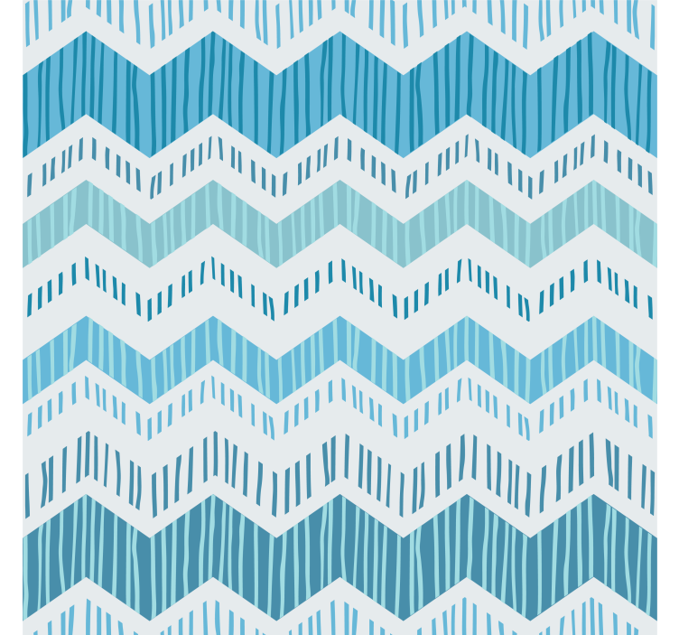 Wallpaper patterns blue zig zag - TenStickers