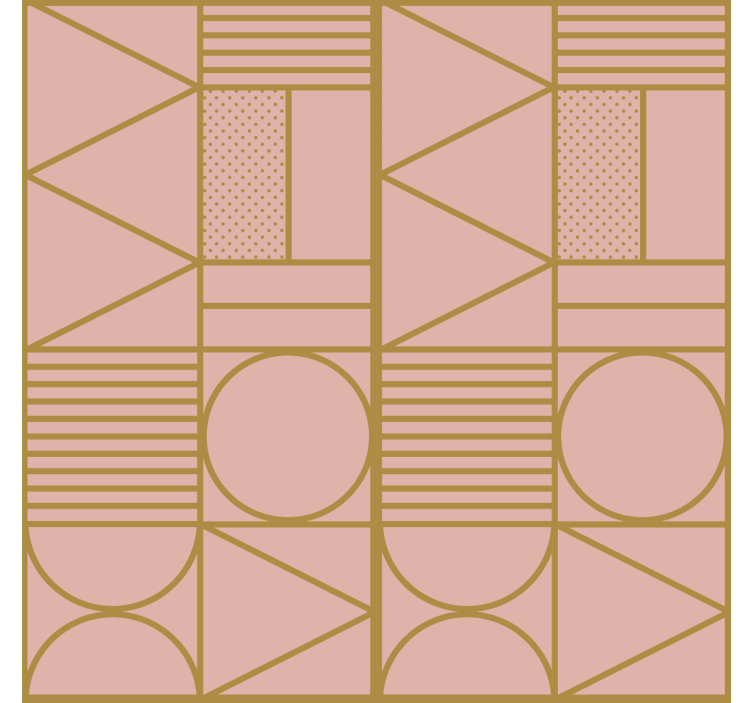 Wallpaper patterns in gold and pink blocks - TenStickers